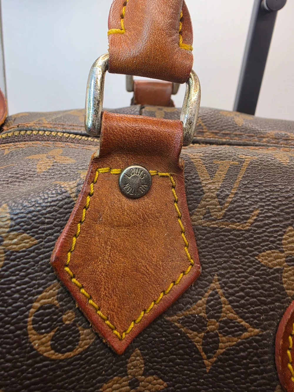 Vintage 1970 Louis Vuitton French Co Brown Monogram Canvas Speedy 30 Handbag